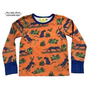 Coddi & Womple 4Y Organic Flower Painting Panther Shirt